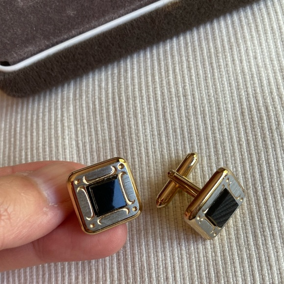 Vintage Swank mens square cuff links with original box - Picture 6 of 14